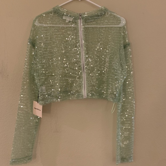 NWT Sequin Crop Top - Picture 6 of 6